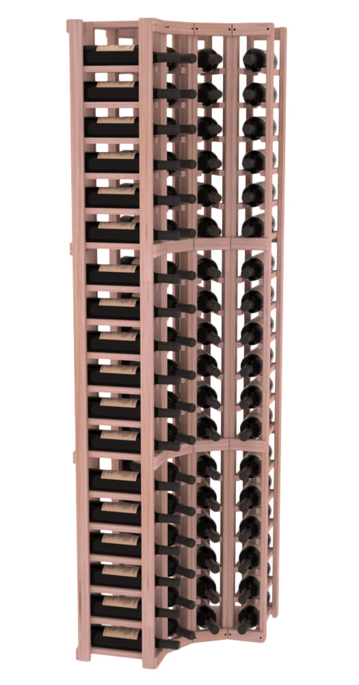 InstaCellar 4 Column Corner Rack – Grand Mahogany / Unstained