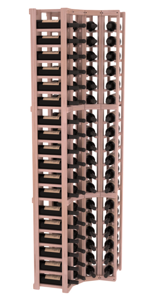 InstaCellar 4 Column Corner Rack – Grand Mahogany / Unstained