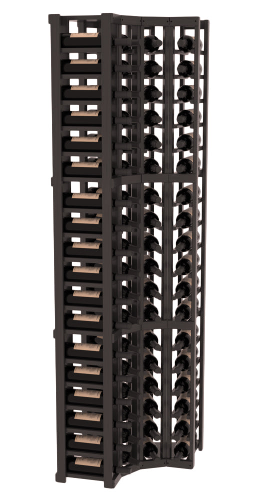 InstaCellar 4 Column Corner Rack – Grand Mahogany / Black stained