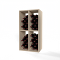 GrandCellar™ 4 Column Full-Depth Wine Case Bin – 36" – White Oak / Unstained