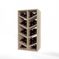 GrandCellar™ 4 Column Full-Depth Chevron Wine Bin – 36" – White Oak / Unstained