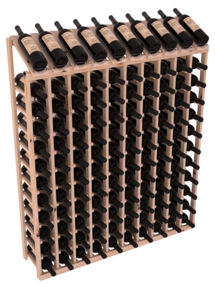 Retail Display-Top Wine Rack 10x12 – Premium Redwood / Oak stained