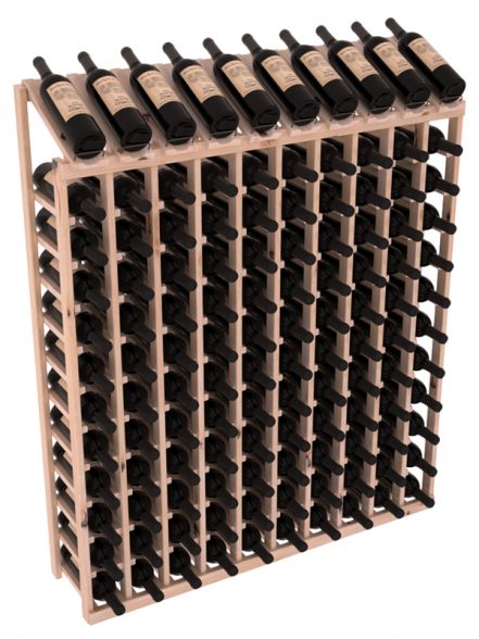 Retail Display-Top Wine Rack 10x12 – Knotty Alder / Oak stained