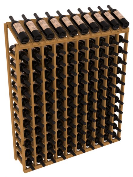 Retail Display-Top Wine Rack 10x12 – Premium Redwood / Oak stained