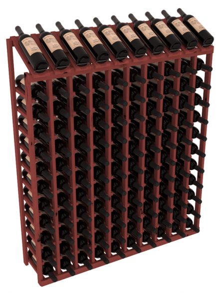 Retail Display-Top Wine Rack 10x12 – Premium Redwood / Unstained