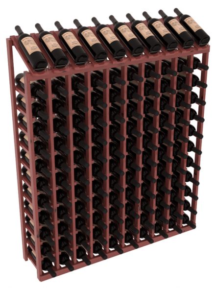 Retail Display-Top Wine Rack 10x12 – Knotty Alder / Cherry stained