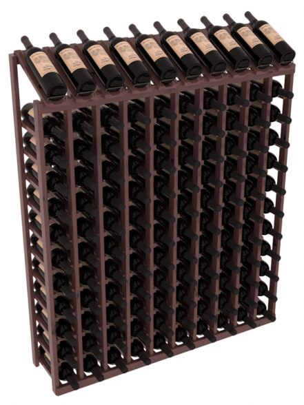 Retail Display-Top Wine Rack 10x12 – Knotty Alder / Cherry stained