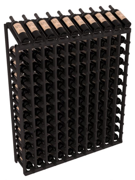 Retail Display-Top Wine Rack 10x12 – Knotty Alder / Greywash stained