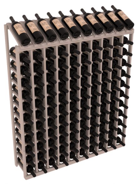 Retail Display-Top Wine Rack 10x12 – Knotty Alder / Black stained