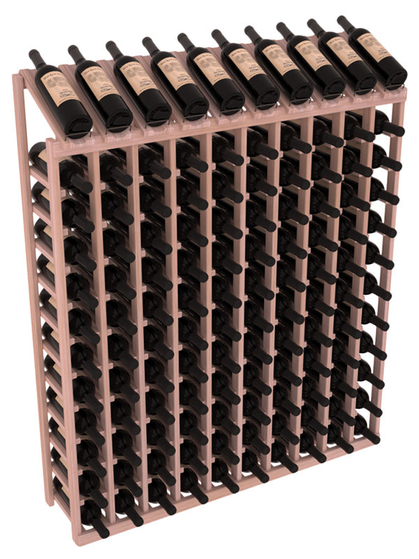 InstaCellar 10 Column, 12R Display Top Rack – Pine / Oak stained