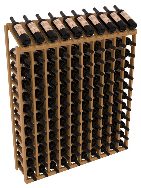 Retail Display-Top Wine Rack 10x12 – Grand Mahogany / Walnut stained
