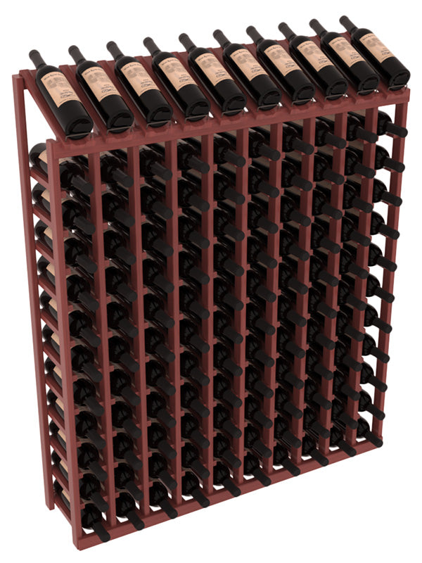 Retail Display-Top Wine Rack 10x12 – Grand Mahogany / Black stained