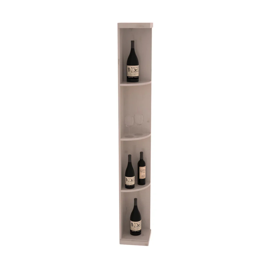 InstaCellar Quarter Round Display – Grand Mahogany / Unstained