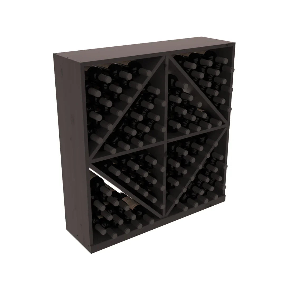InstaCellar Diamond Bin – Premium Redwood / Black stained