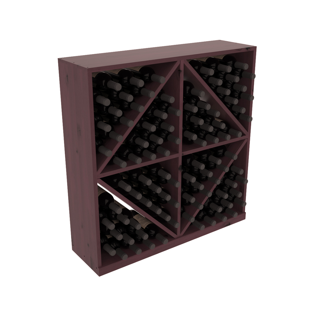 Retail Diamond Bin Base Wine Rack – Premium Redwood / Unstained