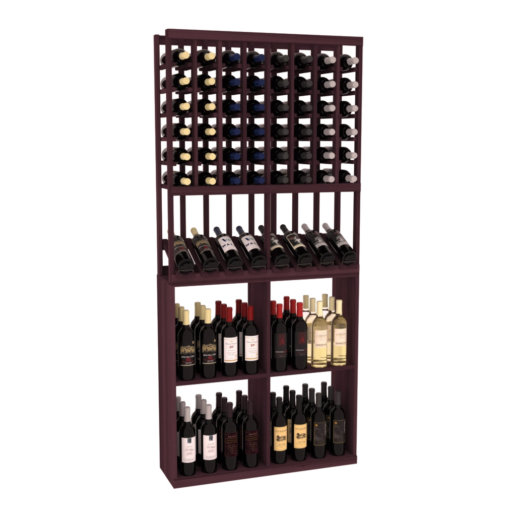 Retail High-Reveal Wine Display Rack – Grand Mahogany / Oak stained