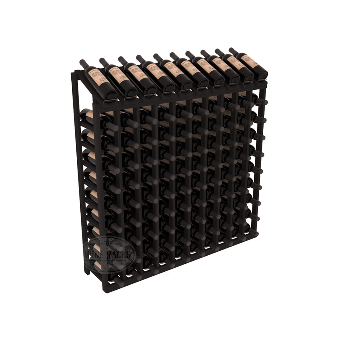 Retail Display-Top Wine Rack 10x10 – Grand Mahogany / Unstained