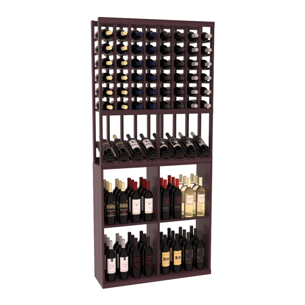 Retail High-Reveal Wine Display Rack – Grand Mahogany / Oak stained