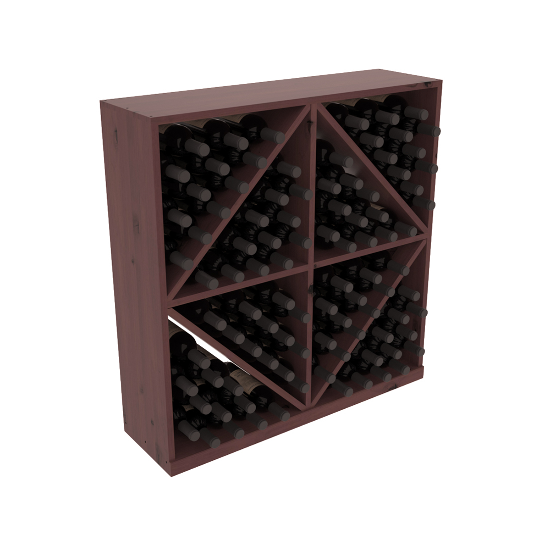 Retail Diamond Bin Base Wine Rack – Knotty Alder / Black stained