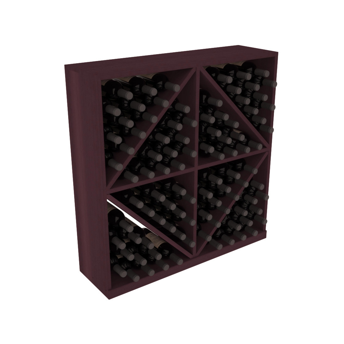 Retail Diamond Bin Base Wine Rack – Grand Mahogany / Unstained