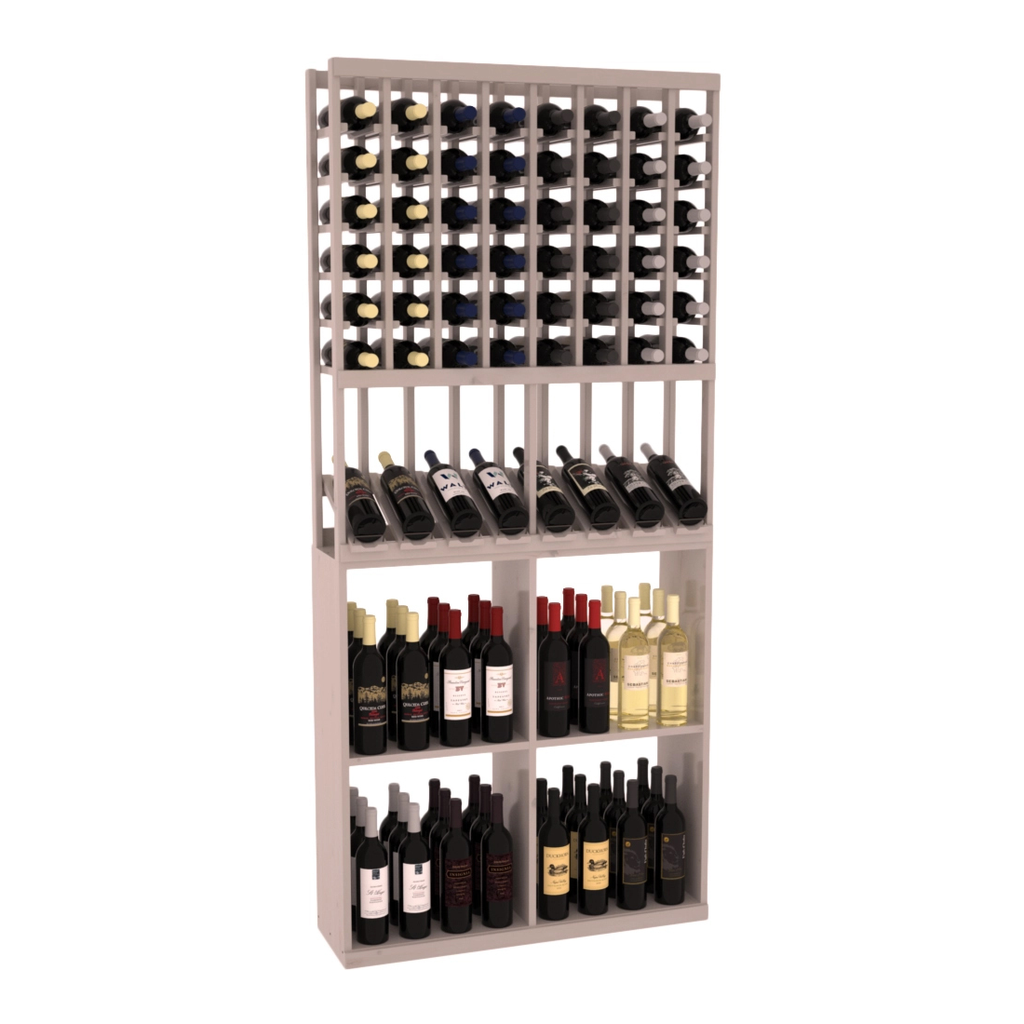 Retail High-Reveal Wine Display Rack – Premium Redwood / Oak stained