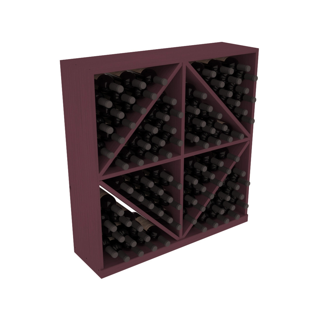 Retail Diamond Bin Base Wine Rack – Ponderosa Pine / Greywash stained