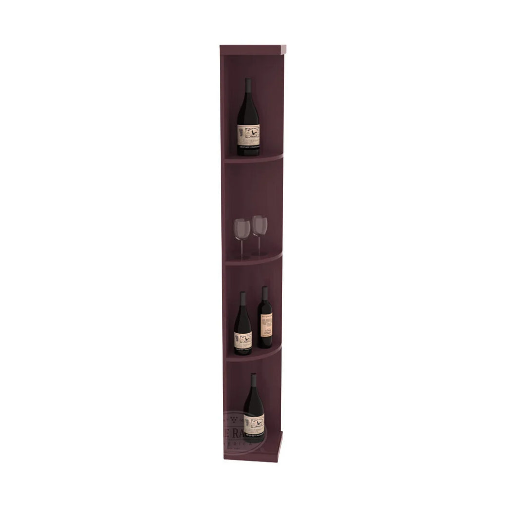 InstaCellar Quarter Round Display – Knotty Alder / Greywash stained