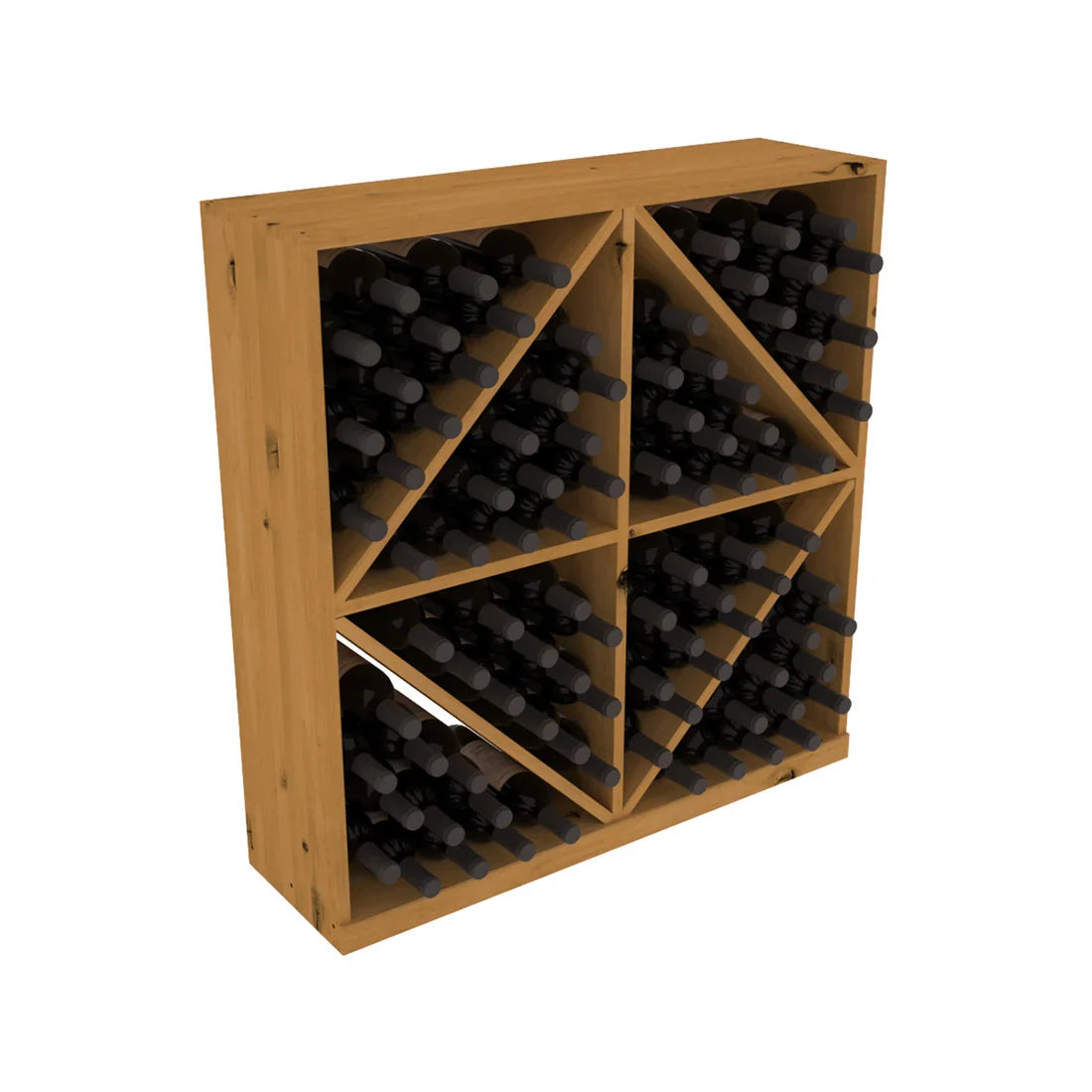 InstaCellar Diamond Bin – Premium Redwood / Oak stained