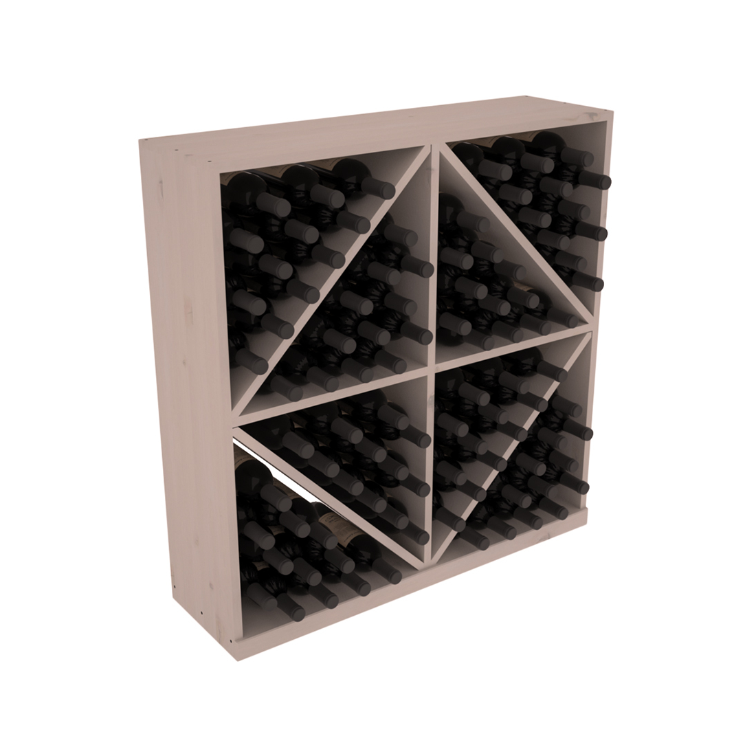 Retail Diamond Bin Base Wine Rack – Premium Redwood / Unstained