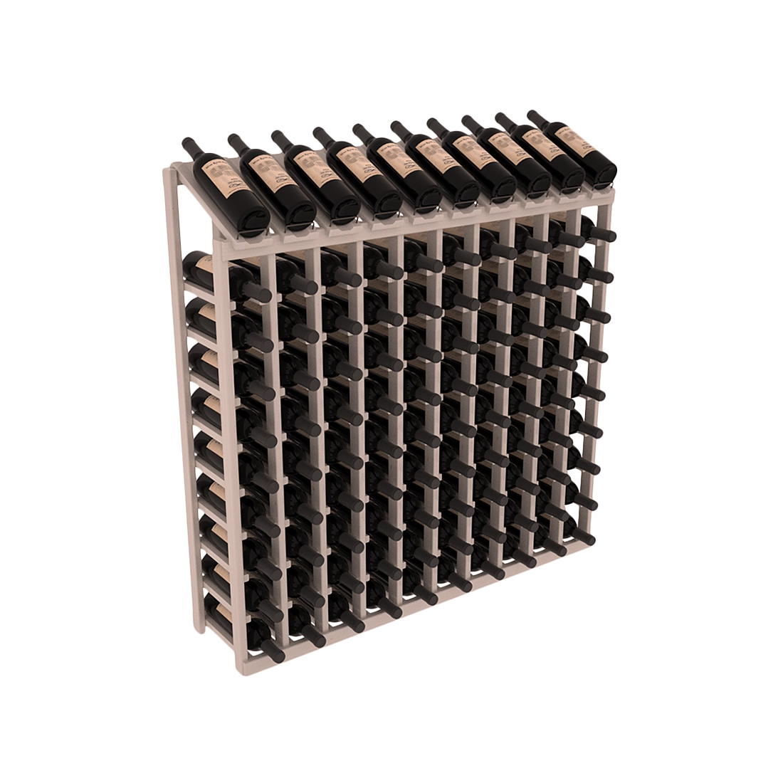 Retail Display-Top Wine Rack 10x10 – Knotty Alder / Unstained