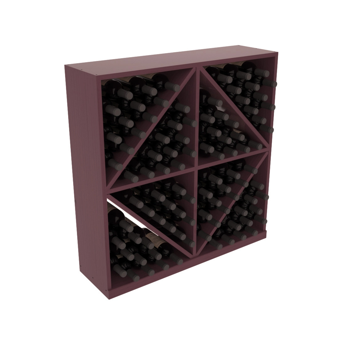 Retail Diamond Bin Base Wine Rack – Ponderosa Pine / Greywash stained