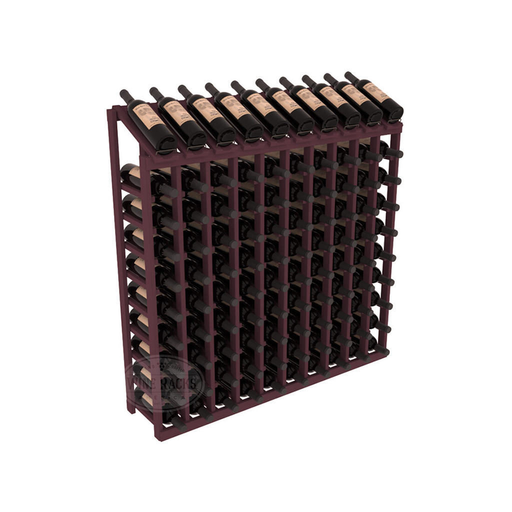 Retail Display-Top Wine Rack 10x10 – Ponderosa Pine / Greywash stained