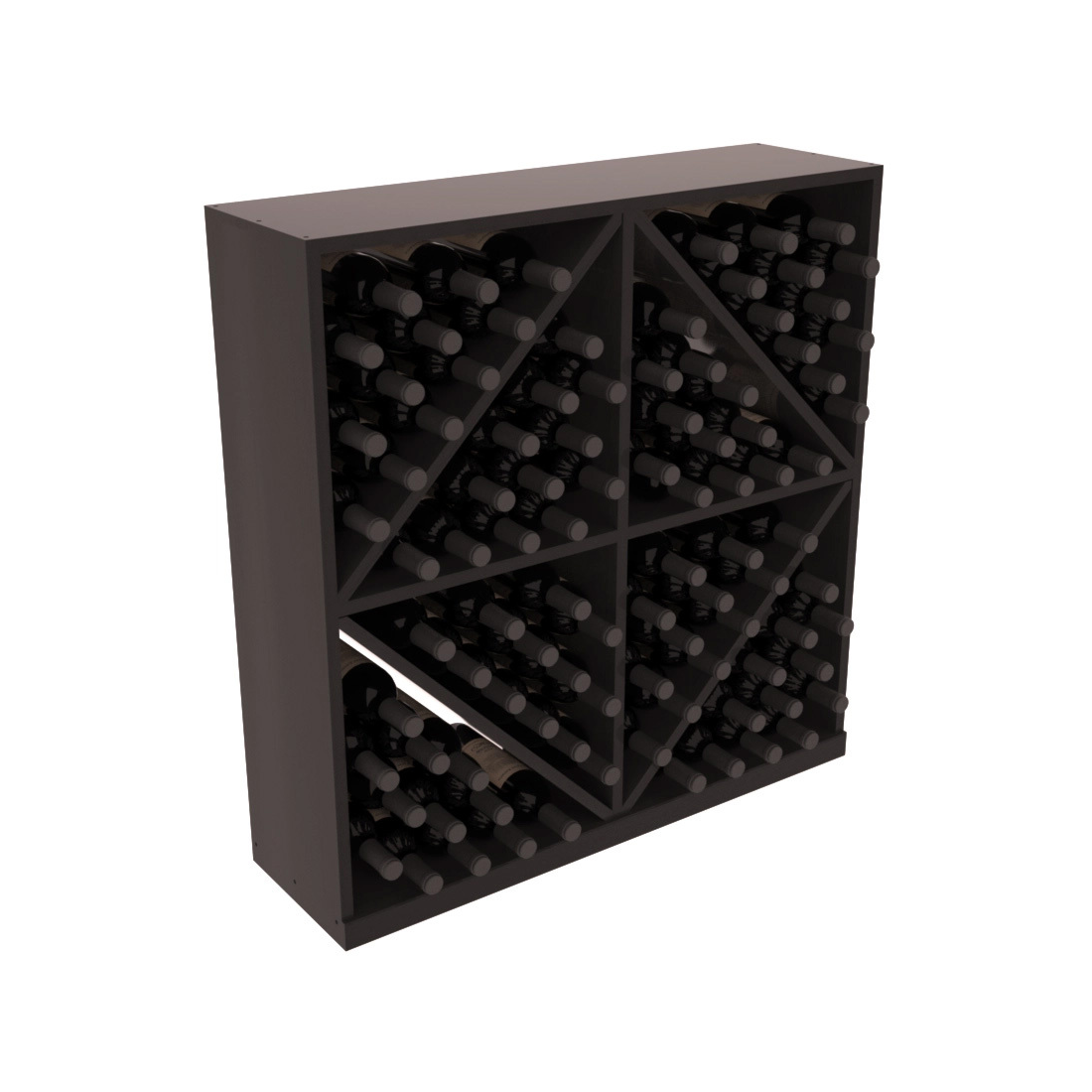 Retail Diamond Bin Base Wine Rack – Grand Mahogany / Unstained