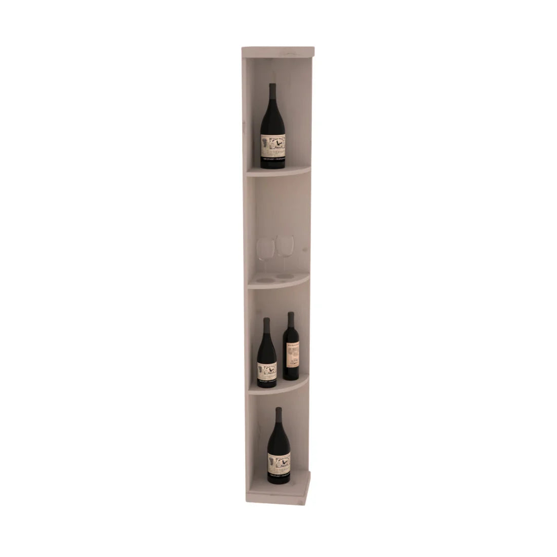 InstaCellar Quarter Round Display – Grand Mahogany / Unstained
