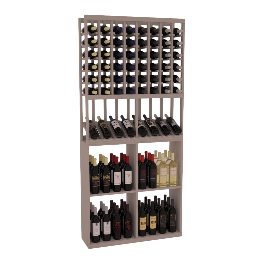 Retail High-Reveal Wine Display Rack – Premium Redwood / Oak stained