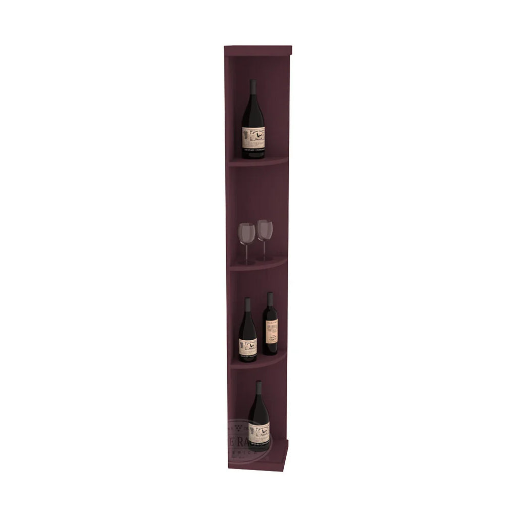 InstaCellar Quarter Round Display – Knotty Alder / Greywash stained