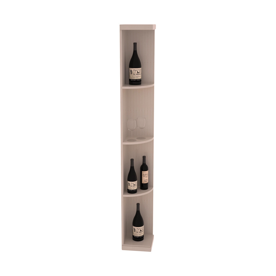 Retail Quarter-Round Wine Display Rack – Alder / Unstained