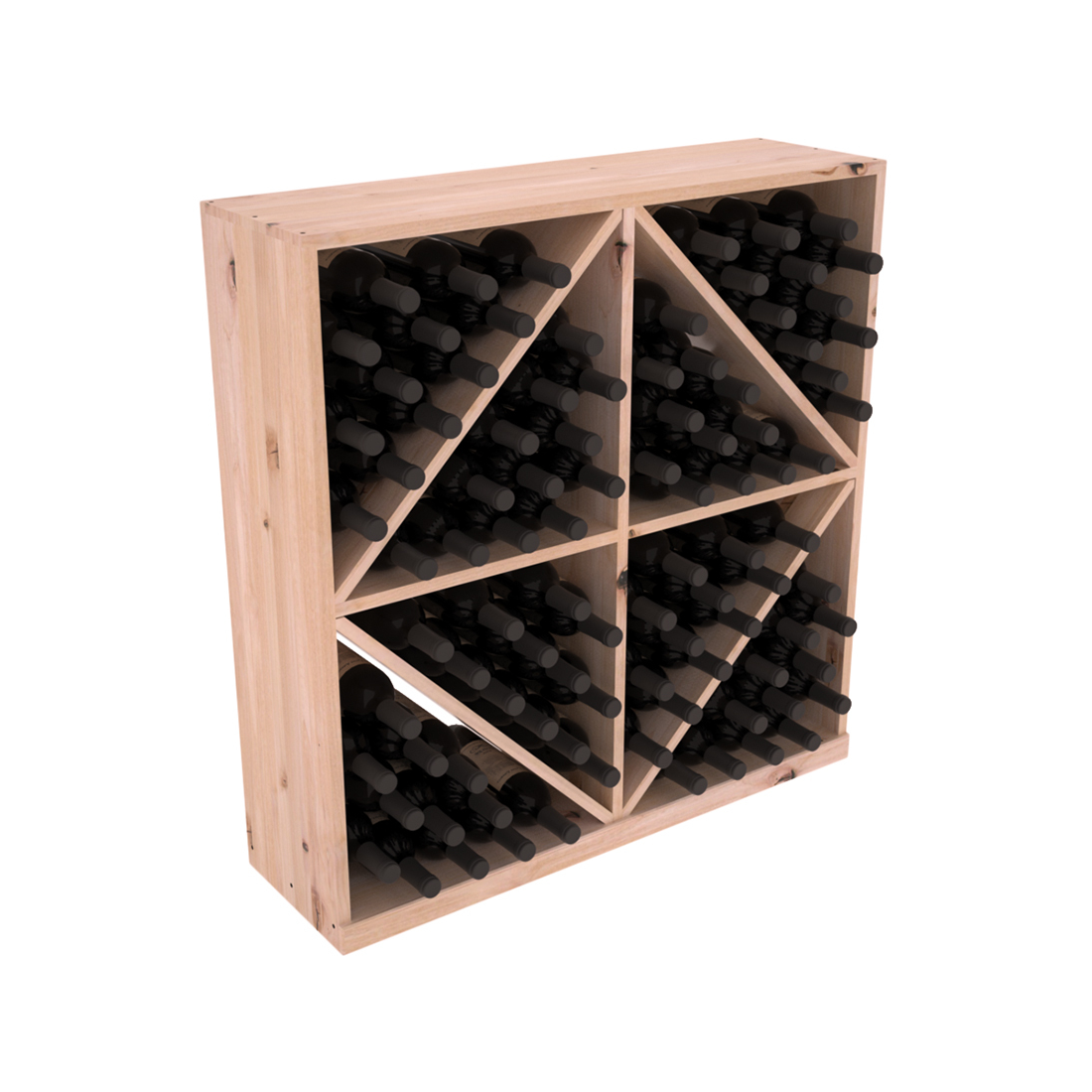 Retail Diamond Bin Base Wine Rack – Knotty Alder / Oak stained