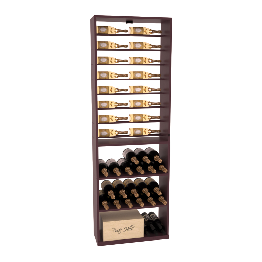 Retail Horizontal Bottle Display Rack – Ponderosa Pine / Greywash stained