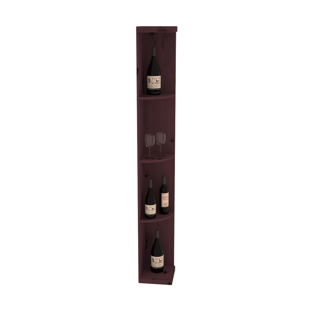 Retail Quarter-Round Wine Display Rack – Alder / Greywash stained