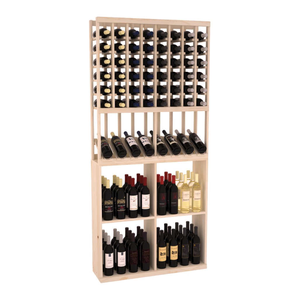 Retail High-Reveal Wine Display Rack – Ponderosa Pine / Unstained