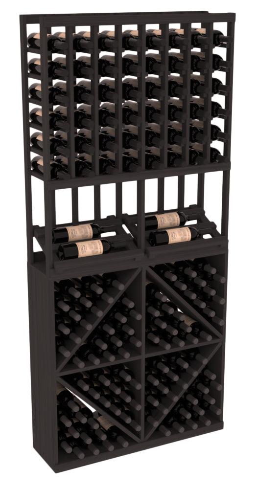 InstaCellar 8 Column Side Display / 96 Bin Combo – Ponderosa Pine / Cherry stained