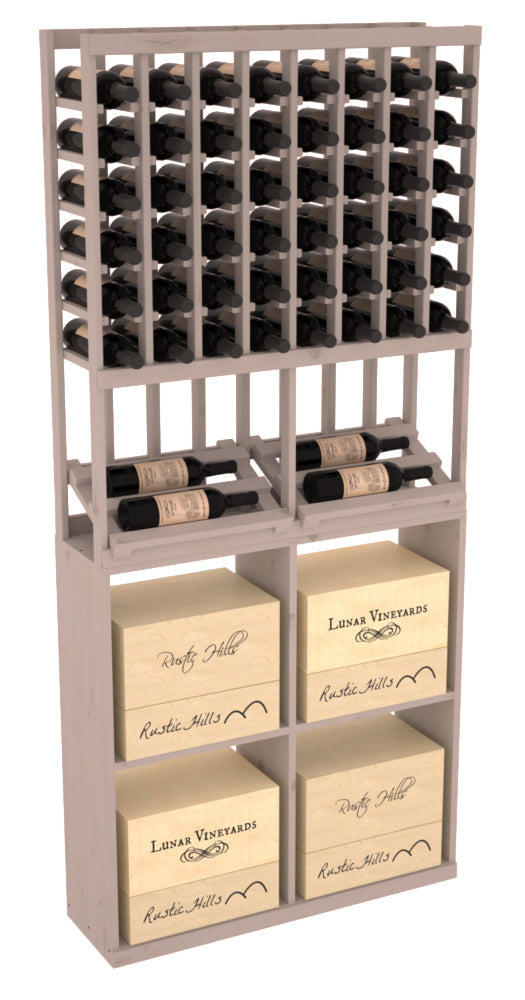InstaCellar 8 Column Side Display / 96 Case Combo – Grand Mahogany / Cherry stained