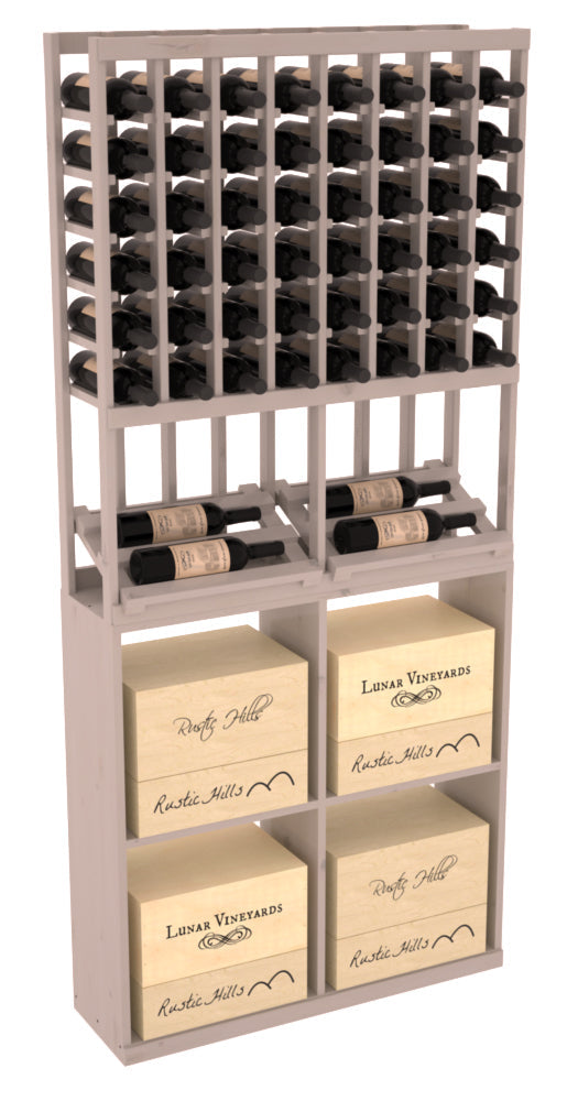 InstaCellar 8 Column Side Display / 96 Case Combo – Grand Mahogany / Cherry stained