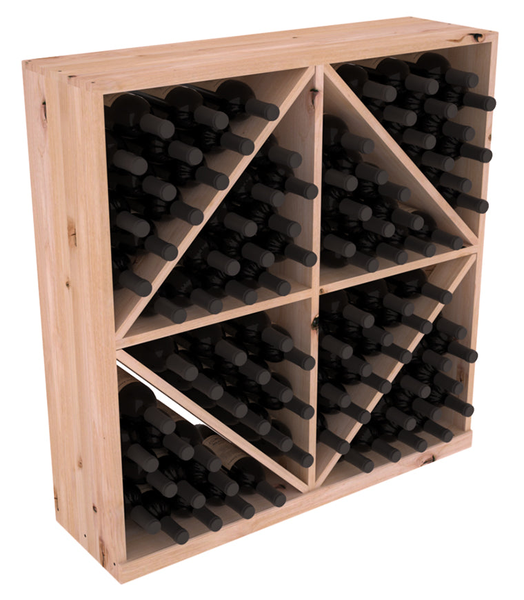 InstaCellar Diamond Bin with Top – Premium Redwood / Unstained