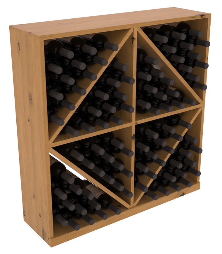 InstaCellar Diamond Bin with Top – Premium Redwood / Oak stained