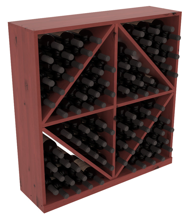 InstaCellar Diamond Bin with Top – Premium Redwood / Cherry stained