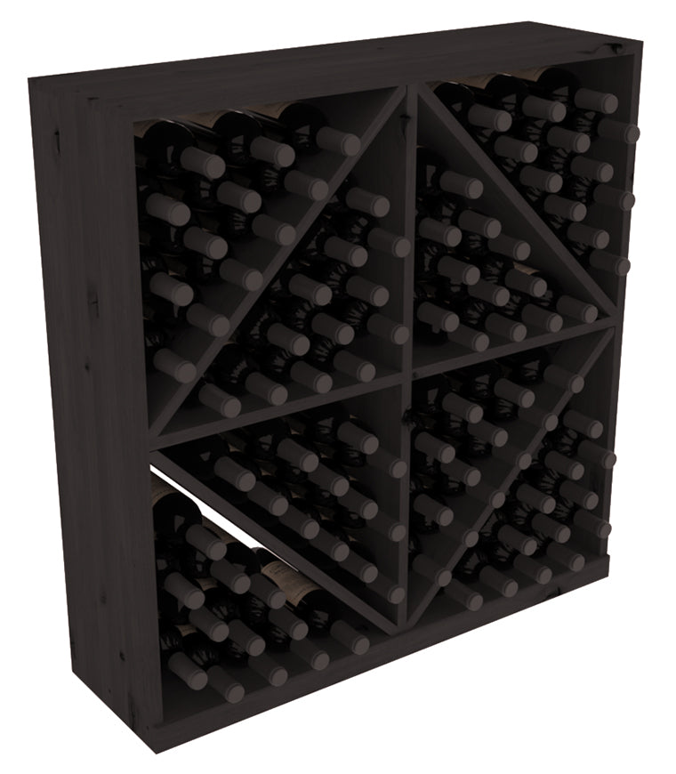 InstaCellar Diamond Bin with Top – Premium Redwood / Black stained