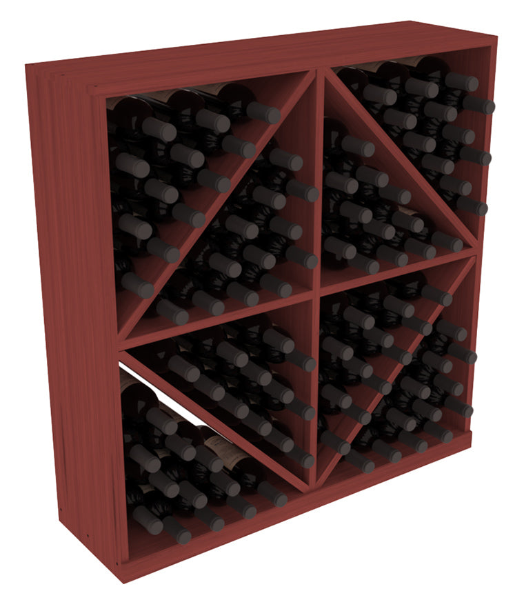 Retail Diamond Bin Base Wine Rack – Grand Mahogany / Black stained