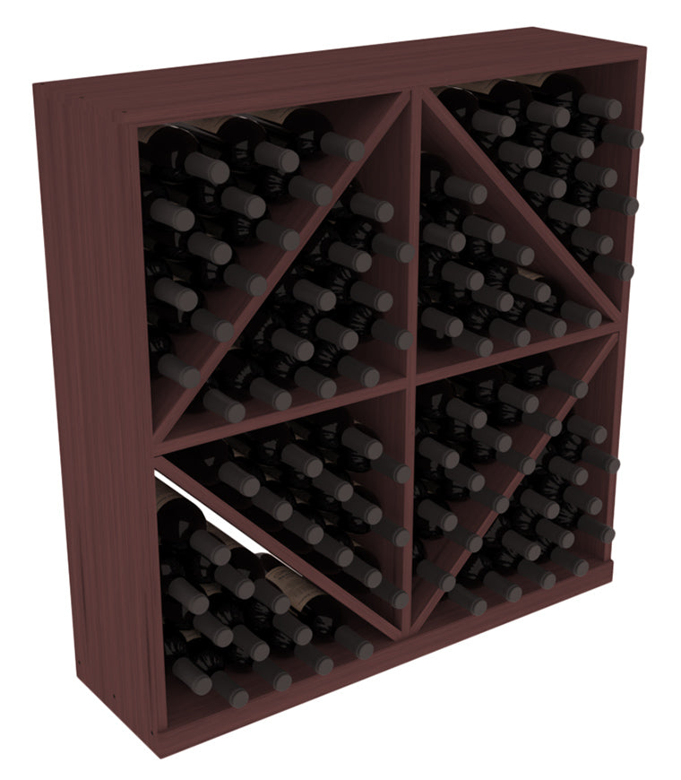 InstaCellar Diamond Bin – Ponderosa Pine / Walnut stained